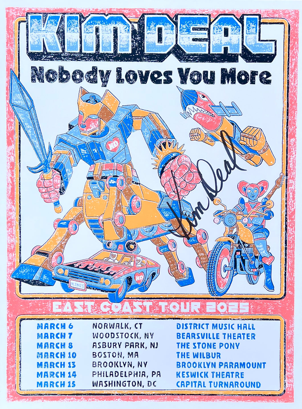 Kim Deal East Coast ‘25 tour poster Signed!