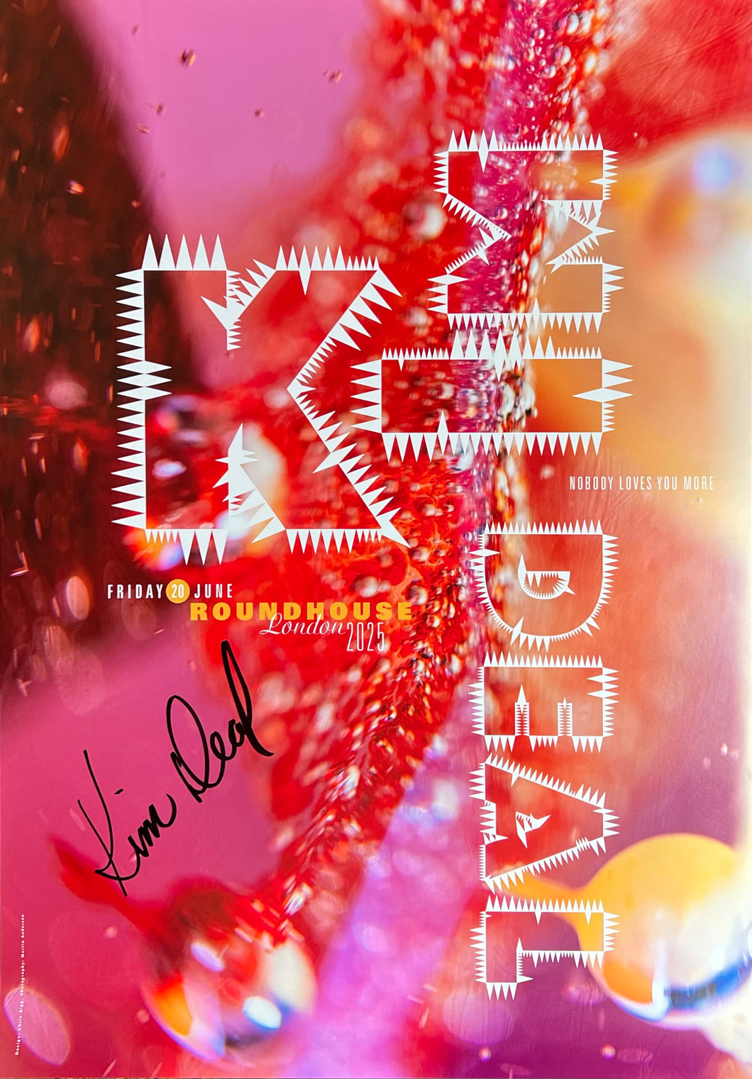 Signed! Kim Deal Tour poster Roundhouse London 2025